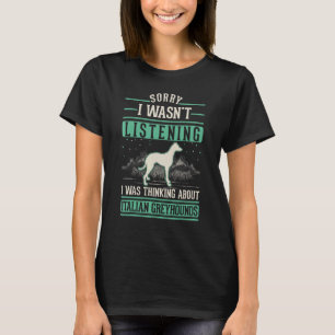 Camiseta Eu estava pensando sobre o italiano Greyhounds 2
