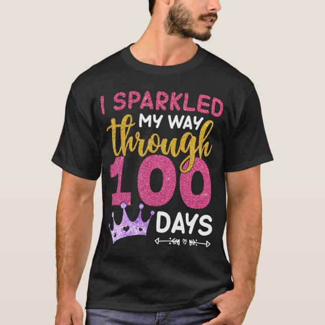 Camiseta Eu Estimulei Meu Caminho Através De 100 Dias De Es (Frente)