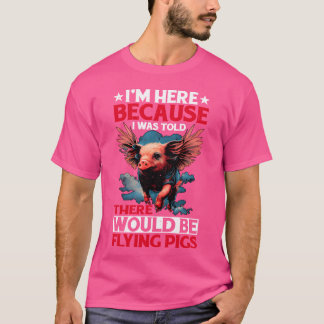 Camiseta Eu Estive Aqui Seriam Porcos Voadores 1957 família