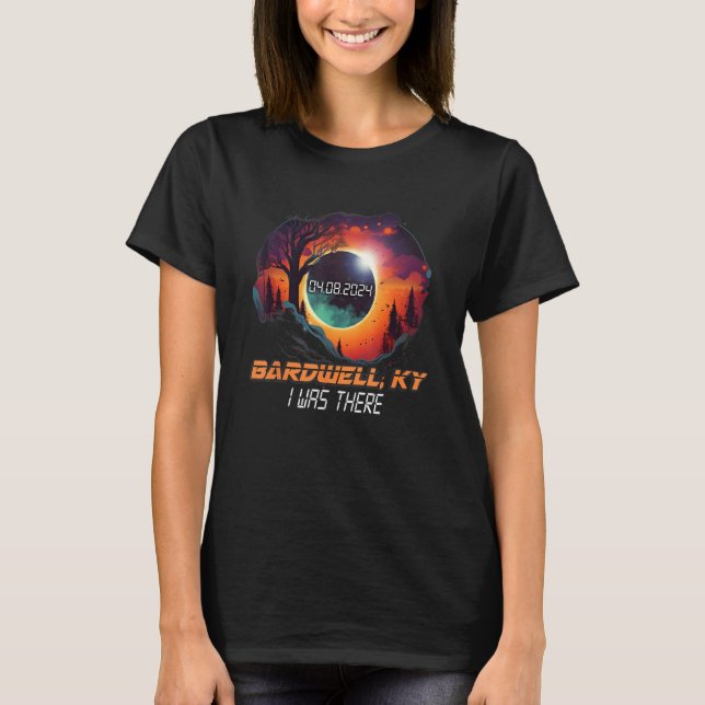 Camiseta Eu Estive Lá Eclipse Solar Total Bardwell Kentucky (Frente)