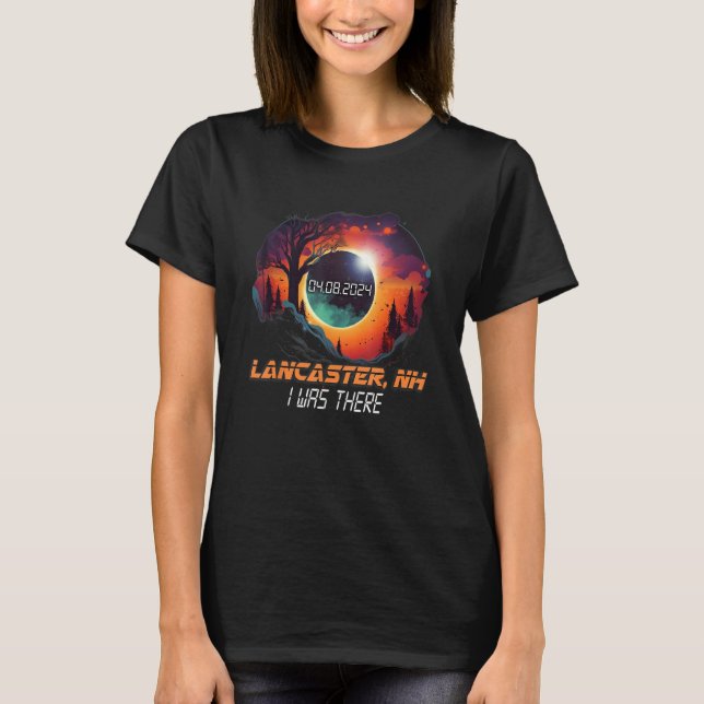 Camiseta Eu Estive Lá Eclipse Solar Total Lancaster New Ham (Frente)