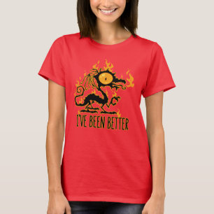 Camiseta Eu Estive Melhor Dragão Crocante Queimado