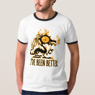 Camiseta Eu Estive Melhor Dragão Crocante Queimado