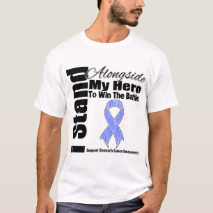 Camiseta Eu estou ao lado de meu cancer de estômago do