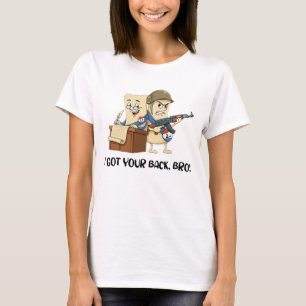 Camiseta Eu Estou Aqui Por Você, Irmão - Piada / Amizade