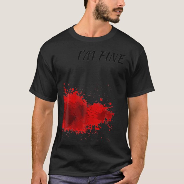 Camiseta Eu estou bem sangrento (Frente)