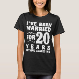 Camiseta Eu Estou Casado Há 20 Anos Festa de Casamento Dive