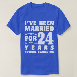 Camiseta Eu Estou Casado Há 24 Anos Aniversário de Casament