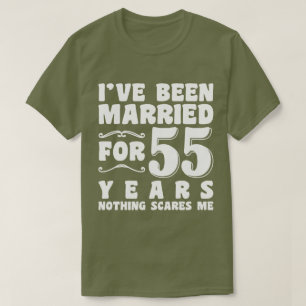 Camiseta Eu Estou Casado Há 55 Anos Marido Esposa Engraçado