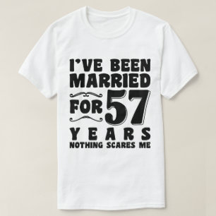 Camiseta Eu Estou Casado Há 57 Anos Marido Esposa Engraçado