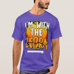 Camiseta Eu Estou Com A Figurança De Halloween De Zebra Eng