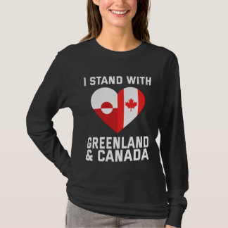 Camiseta Eu Estou Com a Groenlândia E o Canadá
