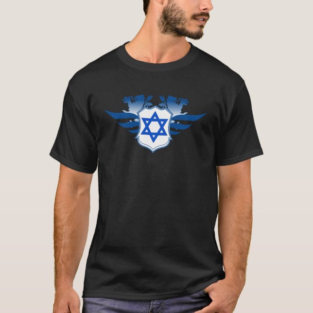 Camiseta Eu estou com a Israel (escura) (Frente)