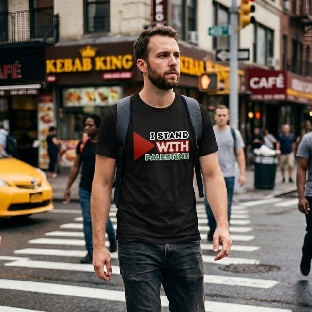 Camiseta EU ESTOU COM A PALESTINA Preto (Criador carregado)