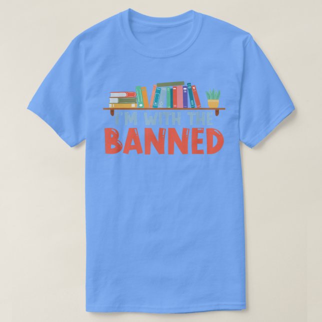 Camiseta Eu estou com a proibição dos amantes de livros (Frente do Design)
