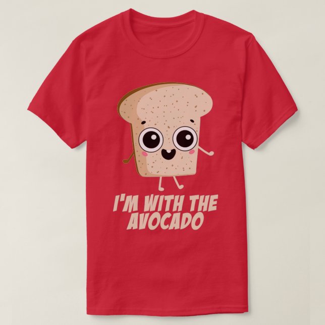 Camiseta Eu estou com Casais Engraçados Avocado Corresponde (Frente do Design)