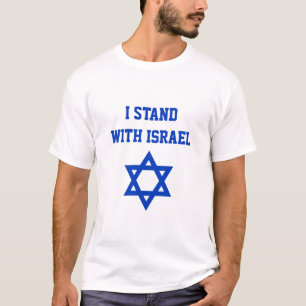 Camiseta Eu estou com estrela de David de Israel