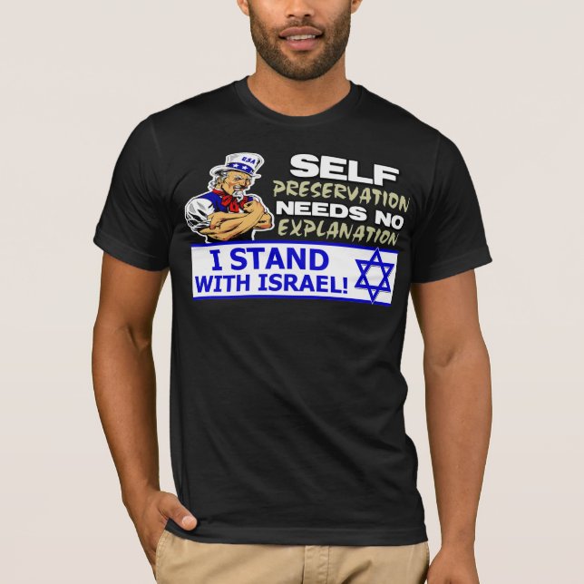 Camiseta Eu estou com Israel! (Frente)