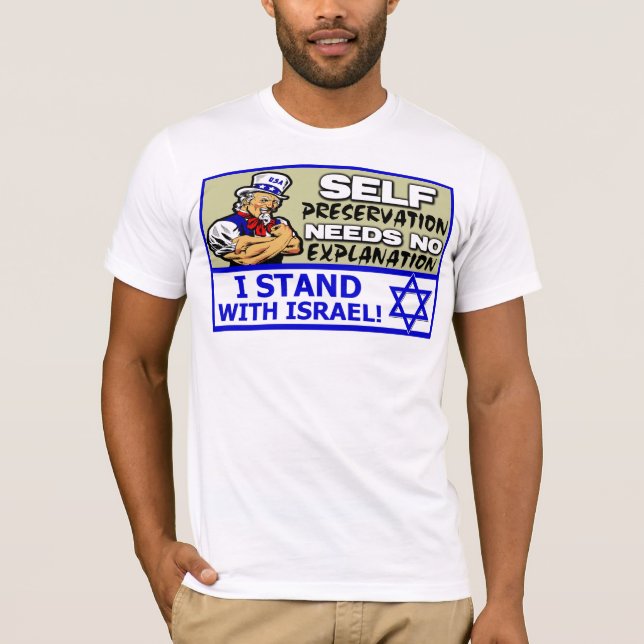 Camiseta Eu estou com Israel! (Frente)