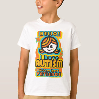 Camiseta Eu estou com o autismo - por favor ter a paciência
