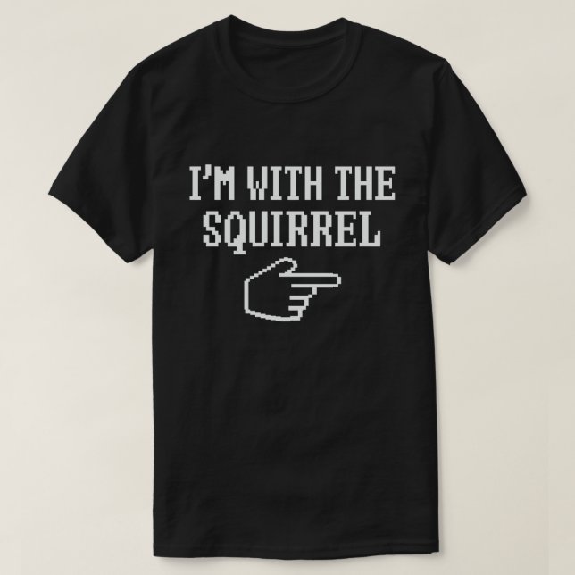 Camiseta Eu estou com o Casal engraçado do esquilo (Frente do Design)