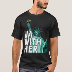 Camiseta Eu estou com sua estátua da liberdade
