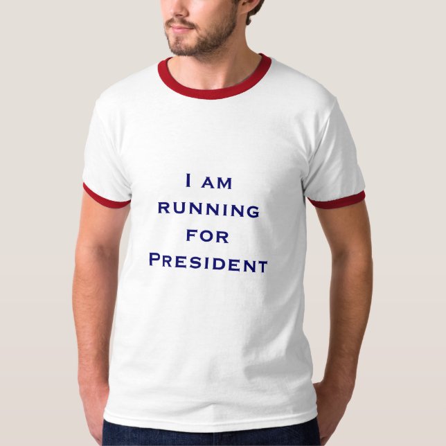 Camiseta Eu estou funcionando para o presidente (Frente)