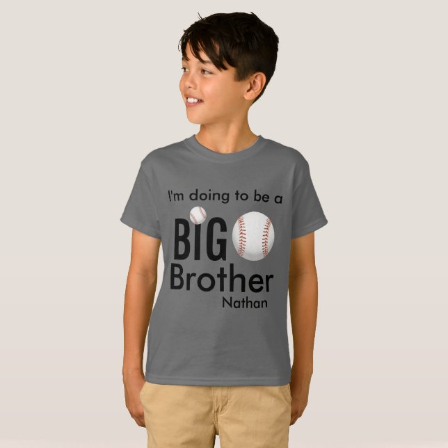 Camiseta Eu estou indo ser um basebol do primo do big (Frente Completa)