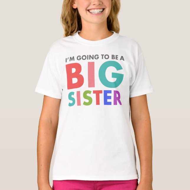 Camiseta Eu estou indo ser uma irmã mais velha (Frente)