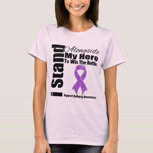 Camiseta Eu Estou Junto Com A Minha Epilepsia Herói (Frente)