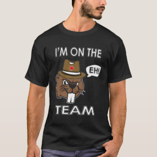 Camiseta Eu Estou Na Equipe Eh Língua Canadense