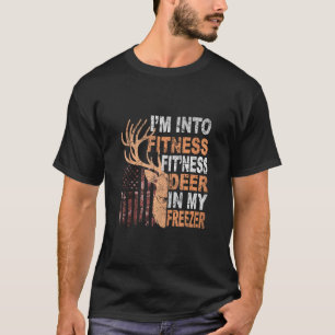 Camiseta Eu estou na Malhação Deer Freezer Funny Hunter Pai