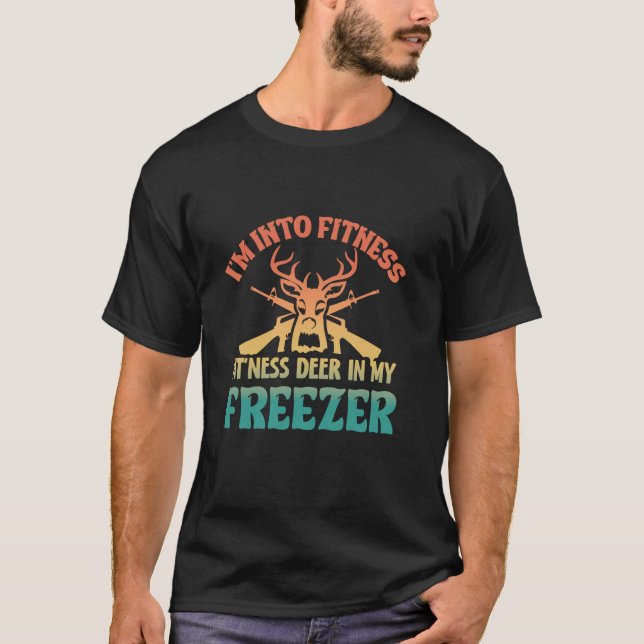 Camiseta Eu estou na Malhação Deer Freezer Retro Hunter Pai (Frente)