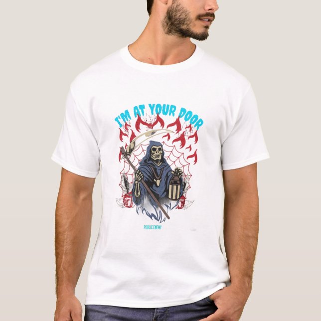 CAMISETA EU ESTOU NA SUA PORTA (Frente)