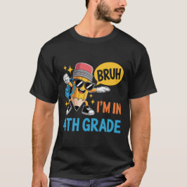 Camiseta Eu Estou No 4º Ano De Volta Para O Estudante Escol