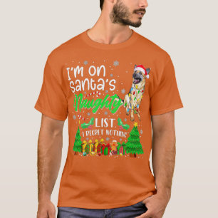 Camiseta Eu estou no Papai noel Cachorro German shepherd tr