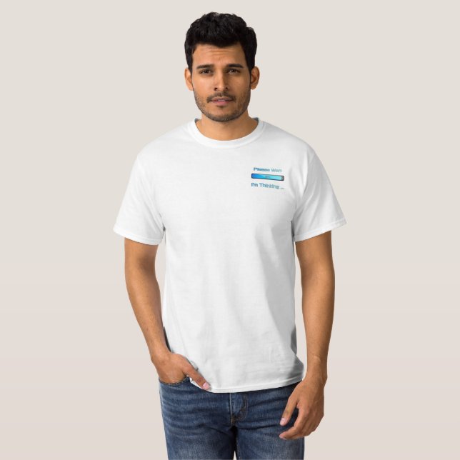 Camiseta Eu Estou Pensando Design de Programador de Computa (Frente Completa)