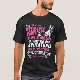 Camiseta Eu Estou Pit Bull Mãe Em Missão
