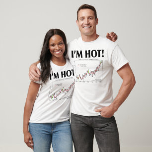 Camiseta Eu estou QUENTE! Elevação global das temperatura