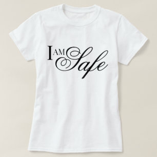 Camiseta "Eu estou Seguro" afirmação estética de oração met