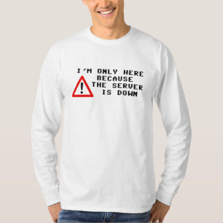 Camiseta Eu estou somente aqui porque o servidor está para