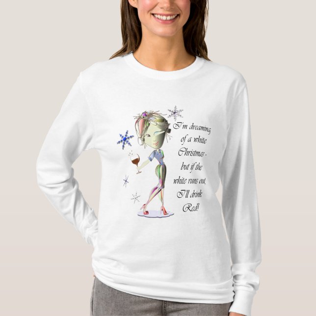 Camiseta Eu estou sonhando do White Christmas, presentes (Frente)