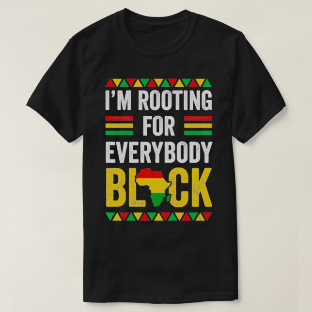 Camiseta Eu estou torcendo por todos os tecidos pretos pres (Frente do Design)