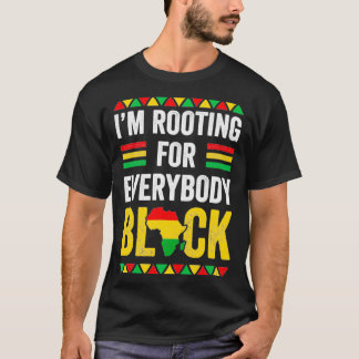 Camiseta Eu estou torcendo por todos os tecidos pretos pres