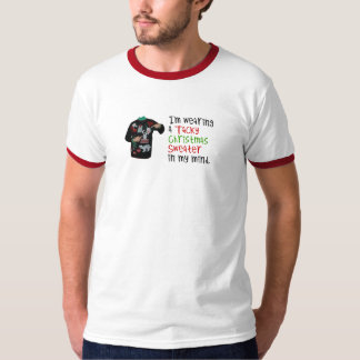 Camiseta Eu estou vestindo uma camisola foleiro do Natal na