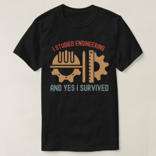 Camiseta Eu Estudei Engenharia e Sim Eu Sobrevivi