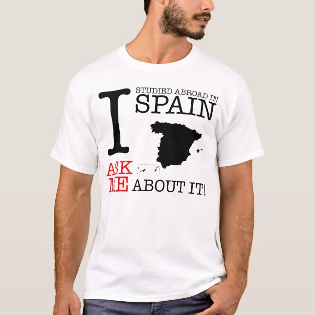 Camiseta Eu estudei no exterior na espanha! (Frente)