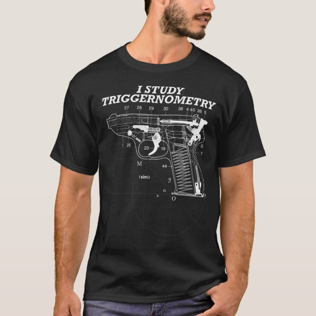 Camiseta Eu estudo partes de armas de disparate (Frente)