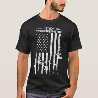 Camiseta Eu Estudo Triggernometria Desapontou A Bandeira Am