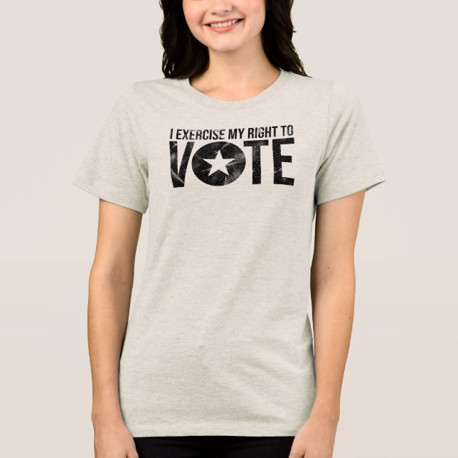 Camiseta Eu Exercito Meu Direito de Votar (Frente)